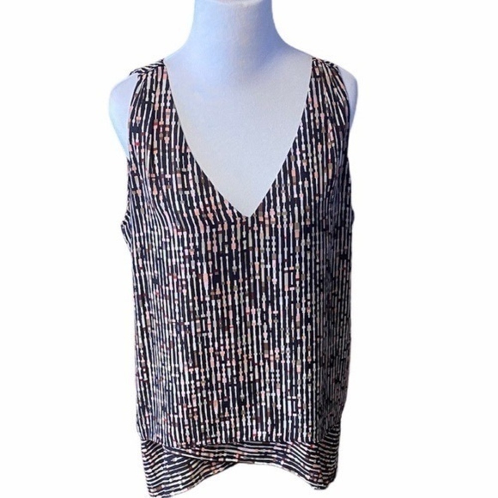 White House Black Market Abstract Print Blouse